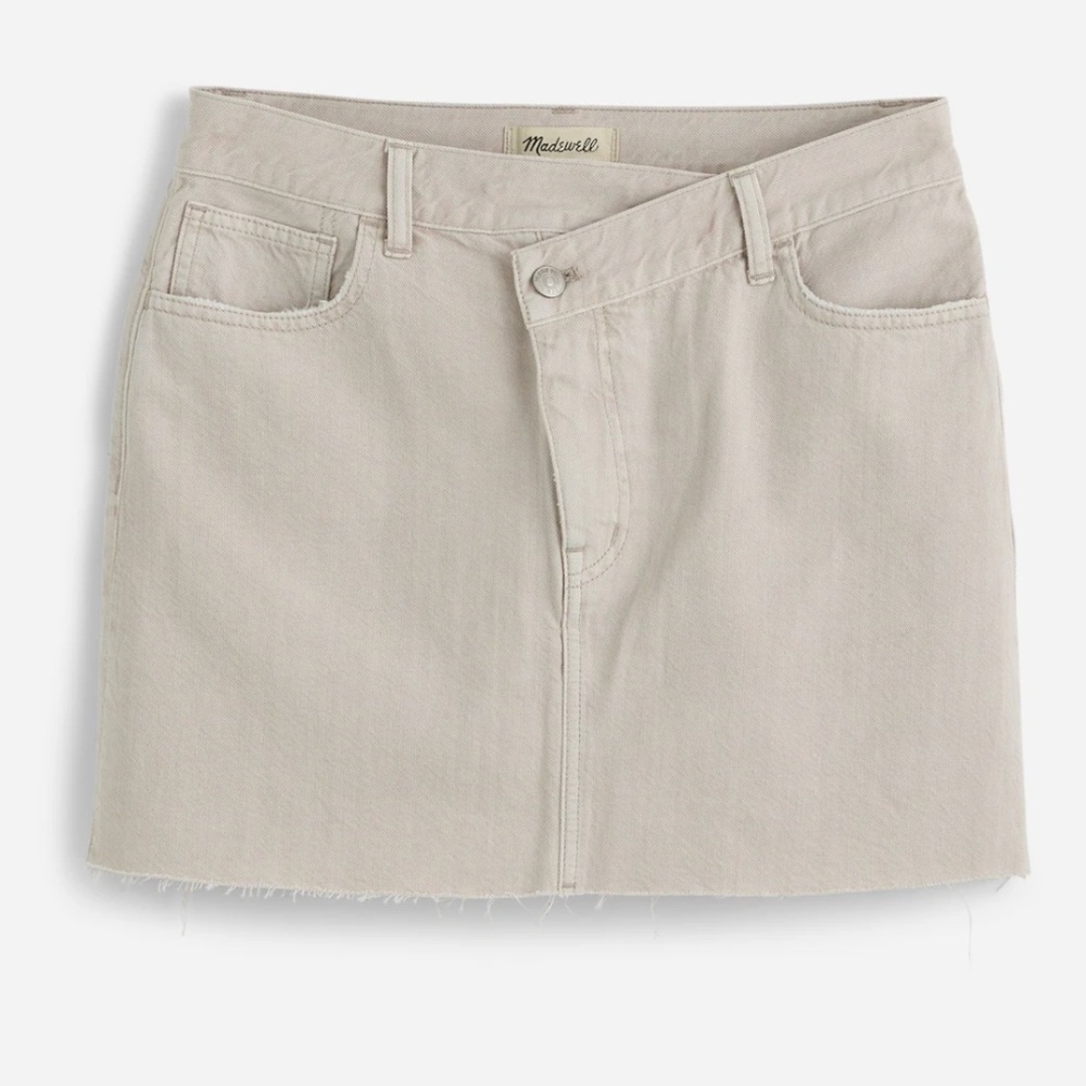 Madewell Cross-waist Mini Skirt – Stone Denim / 31